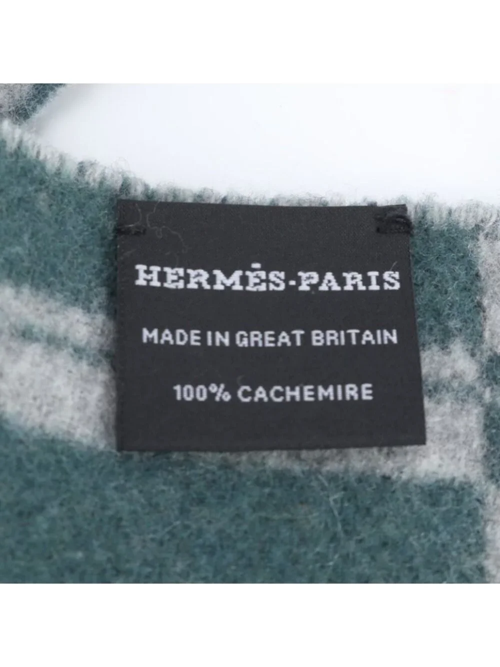 ★SOLD★ Hermes Tagged Band de Repo Cashmere 100% Scarf Bicolor Shawl - Picture 3 of 4